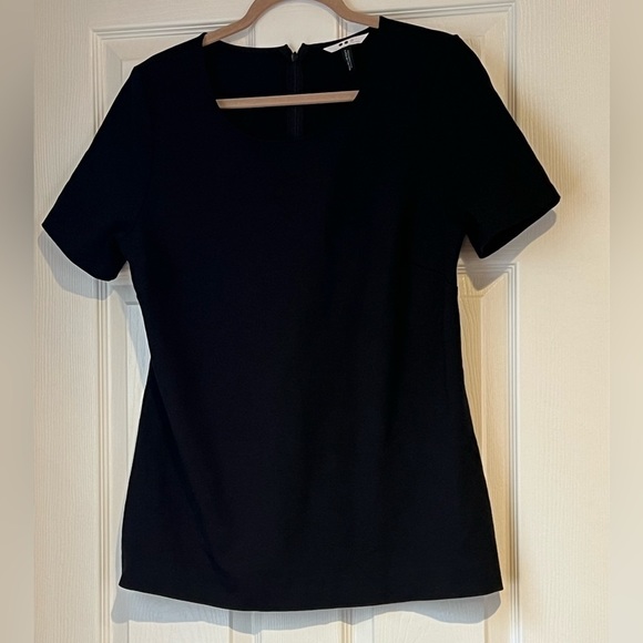 A Pea In The Pod Black Short Sleeve Maternity Top Size Large - Picture 2 of 8